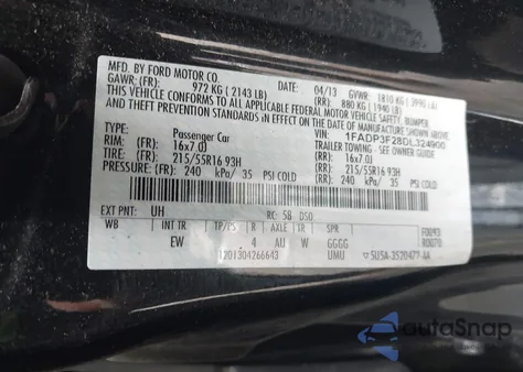 2013 Ford Focus Se z USA, uszkodzony, nr VIN 1FADP3F28DL324900